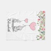 Rosa Blume Blumenmutter Baby Fleecedecke (Vorderseite (Horizontal))