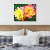 Rosa Blume Blumenöle Leinwanddruck (Insitu (Schlafzimmer))