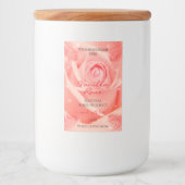 Rosa Blume Blumenprodukte Etiketten Palme Blätter (Vorderseite)