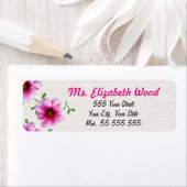 Rosa Blume Blumenrosa Name auf weißer Struktur (Insitu)