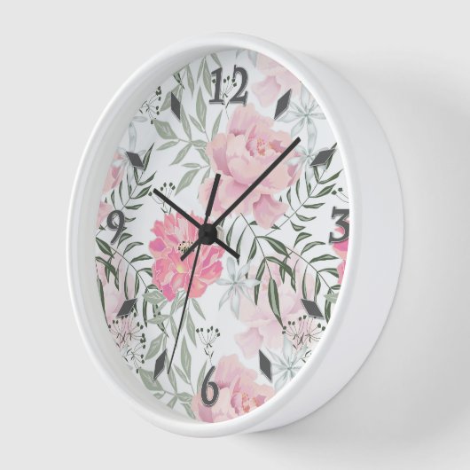 Rosa Blume, Blumenstrauß, Granatbarsch Uhr (Winkel)