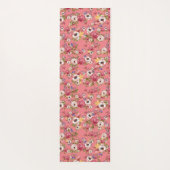 Rosa Blume Blumenwasser Farbe für sie Yogamatte (Rückseite)