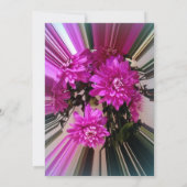 Rosa Blume Blumenzehen Einladung (Rückseite)
