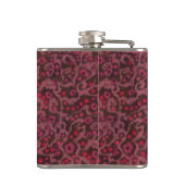 Rosa Blume, Blush Curves, Filzmuster Flachmann (Rückseite)