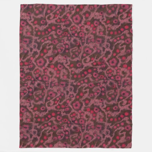 Rosa Blume, Blush Curves, Filzmuster Fleecedecke (Vorderseite)