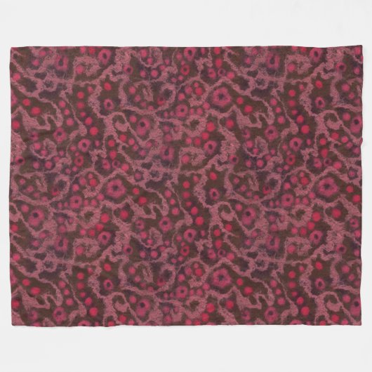 Rosa Blume, Blush Curves, Filzmuster Fleecedecke (Vorderseite (Horizontal))