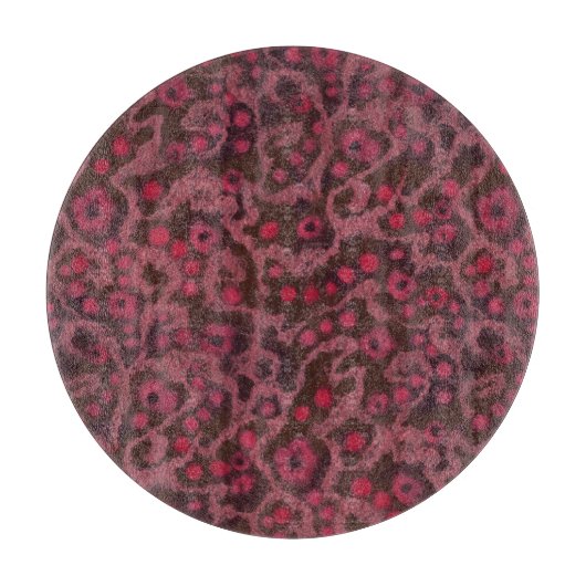 Rosa Blume, Blush Curves, Filzmuster Schneidebrett (Vorderseite)