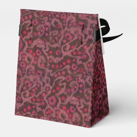 Rosa Blume Blush Curves, weißes Blumenmuster Geschenkschachtel (Rückseite)