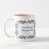 Rosa Blume Blüten Foto Zweifarbige Tasse (Links)