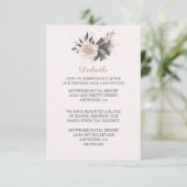 Rosa Blume, Blütenblätter und Blütenblätter Begleitkarte (Stehend Vorderseite)