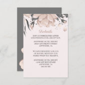 Rosa Blume, Blütenblätter und Blütenblätter Begleitkarte (Vorne/Hinten)