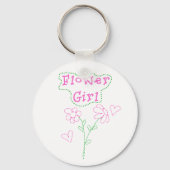 Rosa Blume Blütenmädchen Schlüsselanhänger (Vorderseite)