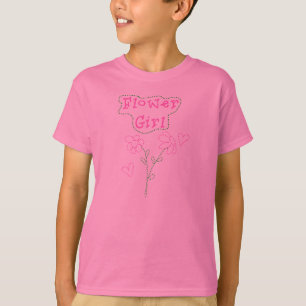 Rosa Blume Blütenmädchen T-Shirt