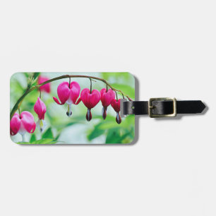 Rosa Blume Blutungen Herz elegant Hübsch Gepäckanhänger