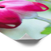 Rosa Blume Blutungen Herz elegant Hübsch Poster (Ecke)