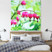 Rosa Blume Blutungen Herz Hübsch Elegant Leinwanddruck (Insitu (Schlafzimmer))