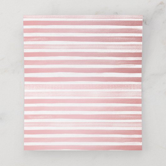 Rosa Blume Boho Chic Hochzeitssitze geklappt Platzkarte (Innenseite Aufgefaltet)