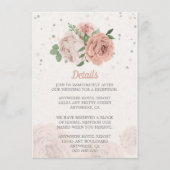 Rosa Blume, botanisch Begleitkarte (Vorderseite)