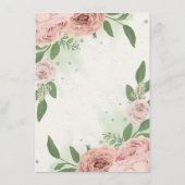 Rosa Blume, botanisch Begleitkarte (Rückseite)