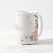Rosa Blume, botanisch Kaffeetasse (VorderseiteRechts)