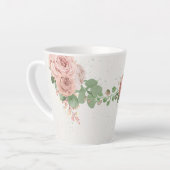 Rosa Blume, botanisch Milchtasse (Linke Ecke)