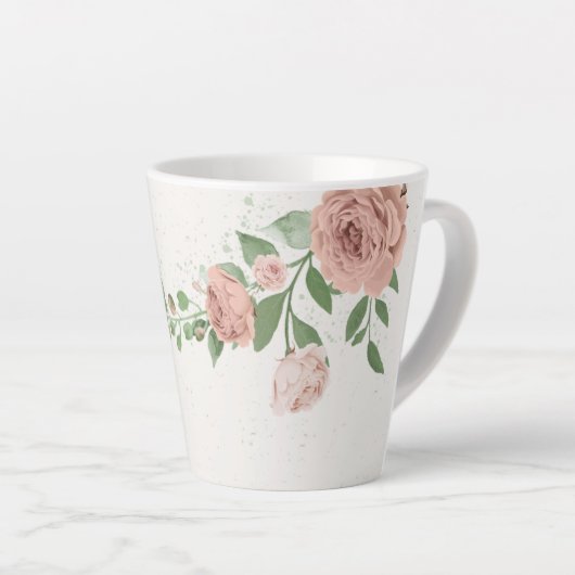 Rosa Blume, botanisch Milchtasse (Rechte Ecke)