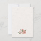 Rosa Blume, botanisch RSVP Karte (Rückseite)