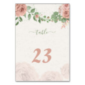 Rosa Blume, botanisch Tischnummer (Rückseite)