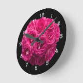 Rosa Blume Bouquet Wall Clock Runde Wanduhr (Winkel)