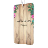 Rosa Blume, Braunholz Autolufterfrischer (Links)