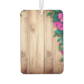 Rosa Blume, Braunholz Autolufterfrischer (Rückseite)