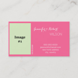 Rosa Blume Braut, Bräutigam Hochzeit neue Adresse Visitenkarte