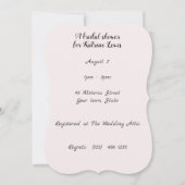 Rosa Blume Brautdusche Einladung (Vorderseite)