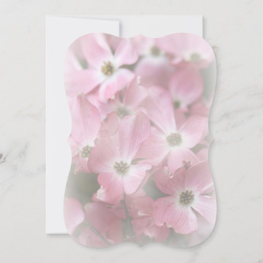 Rosa Blume Brautdusche Einladung (Rückseite)