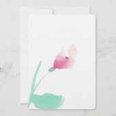 Rosa Blume Brautparty Einladung (Rückseite)