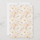 Rosa Blume Brautparty Einladung (Rückseite)