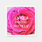 Rosa Blume, Brautparty Papier Napkins Serviette (Vorderseite)