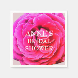 Rosa Blume, Brautparty Papier Napkins Serviette