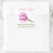 Rosa Blume Brautparty Square Sticker (Tasche)