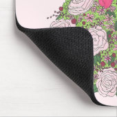 Rosa Blume Bridal Bouquet Polterabend Mousepad (Ecke)