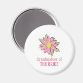 Rosa Blume Bride Großmutter Magnet (Vorderseite/Rückseite)