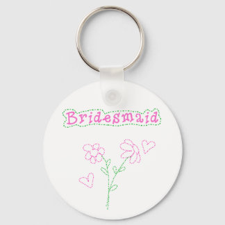 Rosa Blume Bridesmaid Schlüsselanhänger