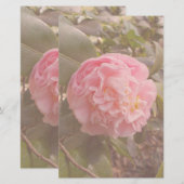 Rosa Blume Briefpapier (Vorne/Hinten)