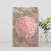 Rosa Blume Briefpapier (Stehend Vorderseite)