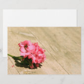 Rosa Blume Briefpapier (Vorne/Hinten)