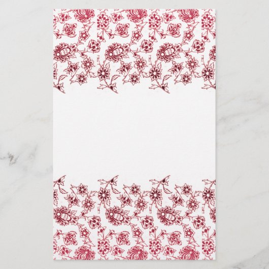 Rosa Blume Briefpapier (Vorderseite)