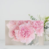 Rosa Blume Briefpapier (Stehend Vorderseite)