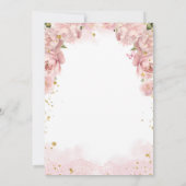 Rosa Blume Brown Girl Presentación De Tres Años Einladung (Rückseite)