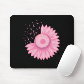 Rosa Blume Brustkrebs Bewusstsein Mousepad (Mit Mouse)