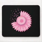 Rosa Blume Brustkrebs Bewusstsein Mousepad (Vorne)